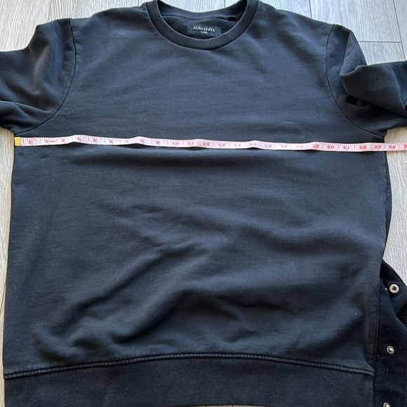 AllSaints Crew Neck Sweatshirt with side detail - Picture 3 of 5